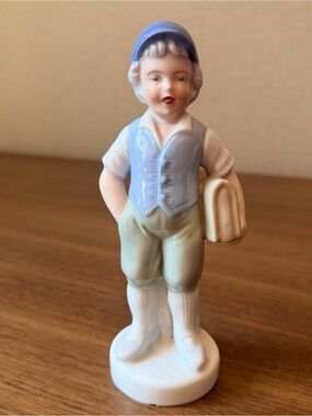 Vintage Gerold Porzellan Bavaria Boy Figurine Western Germany